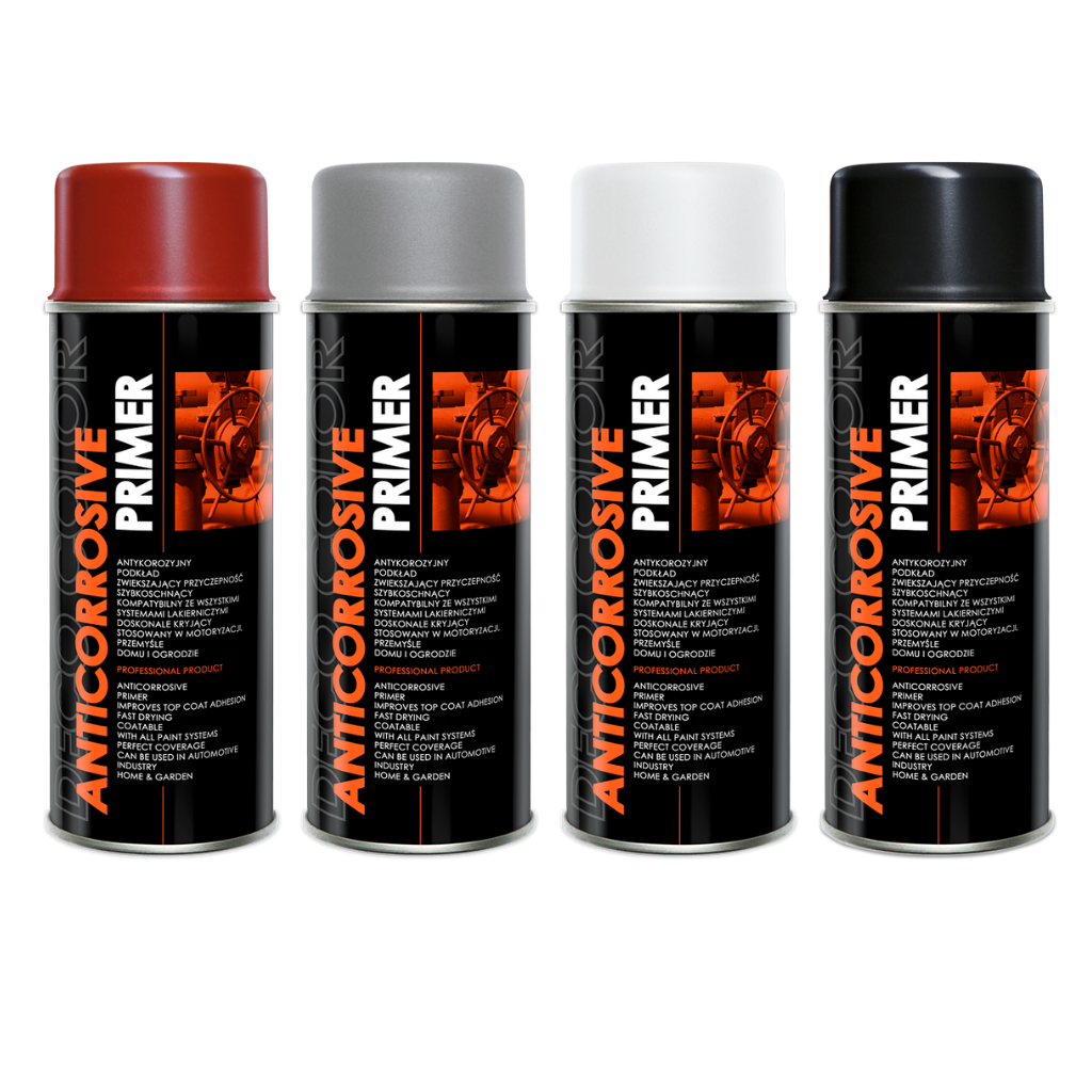 Anti-corrosive Primers Black, White, Grey, Red 400ml, FDK Distribution, Nationwide Delivery